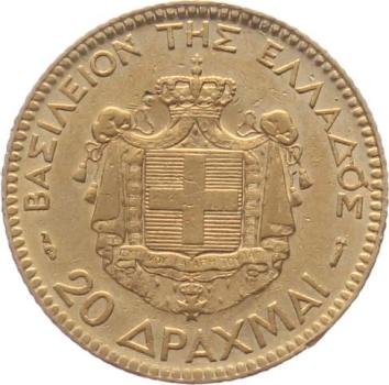 Griechenland 20 Drachmen 1884 A - Georg I. (1863 - 1922)